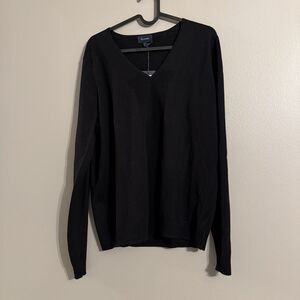 Faconnable Women’s Black Moreno Wool Sweater Old Money Classic Staple XL NWT